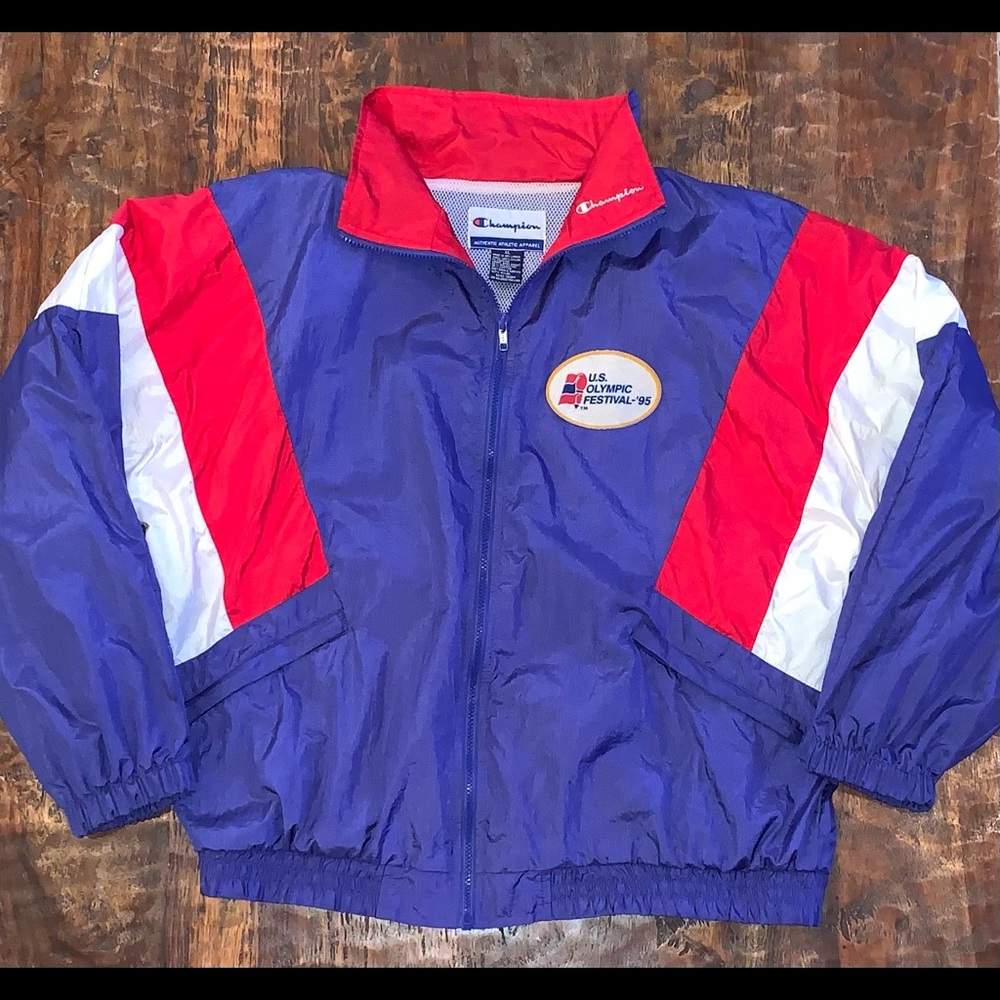 Vintage Champion 1995 US Olympic Festival Windbreaker Jacket Mens XL